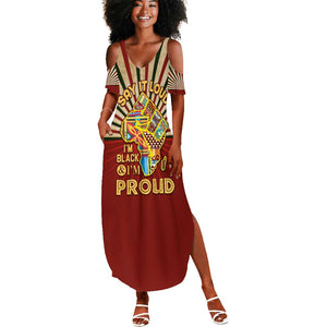 Proud African Summer Maxi Dress - Hand Up Africa Map Art