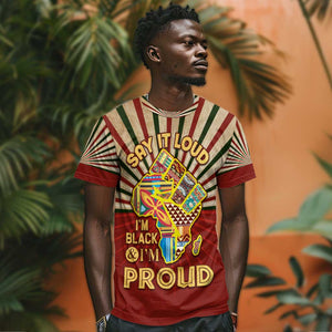 Proud African T shirt - Hand Up Africa Map Art