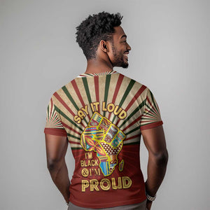 Proud African T shirt - Hand Up Africa Map Art