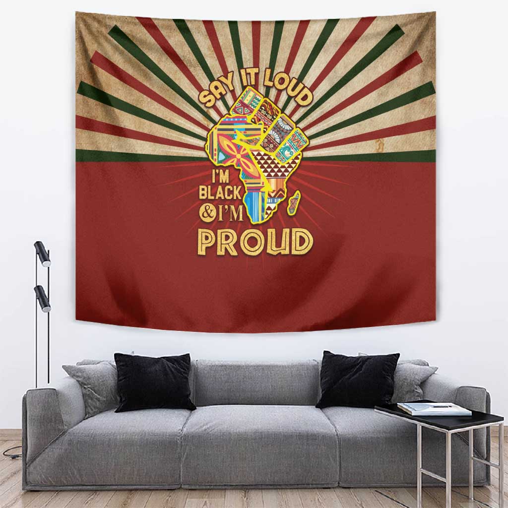 Proud African Tapestry - Hand Up Africa Map Art