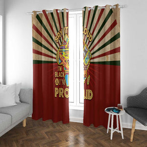 Proud African Window Curtain - Hand Up Africa Map Art