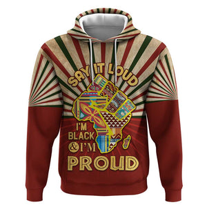 Proud African Zip Hoodie - Hand Up Africa Map Art