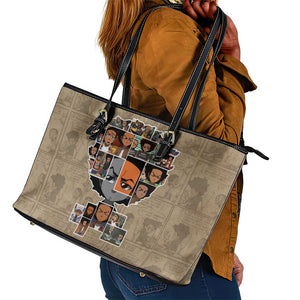 Honoring Huey Freeman - African American Leather Tote Bag