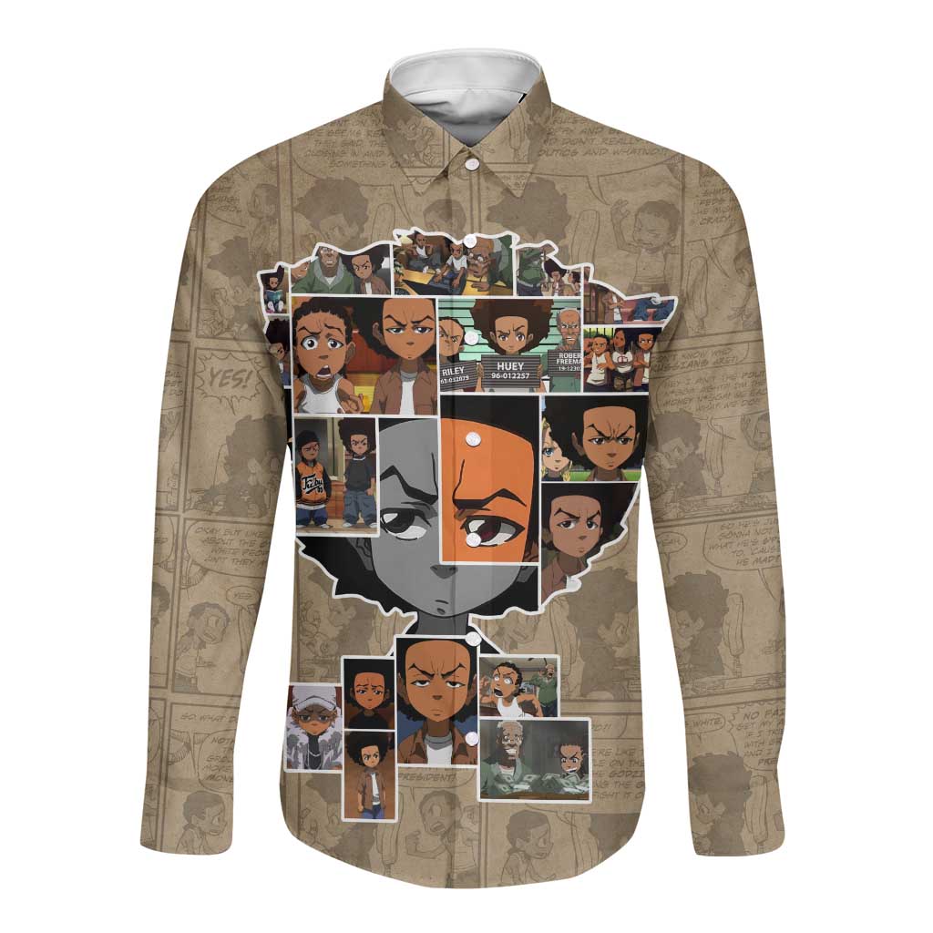 Honoring Huey Freeman - African American Long Sleeve Button Shirt