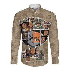 Honoring Huey Freeman - African American Long Sleeve Button Shirt