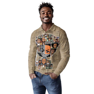 Honoring Huey Freeman - African American Long Sleeve Polo Shirt