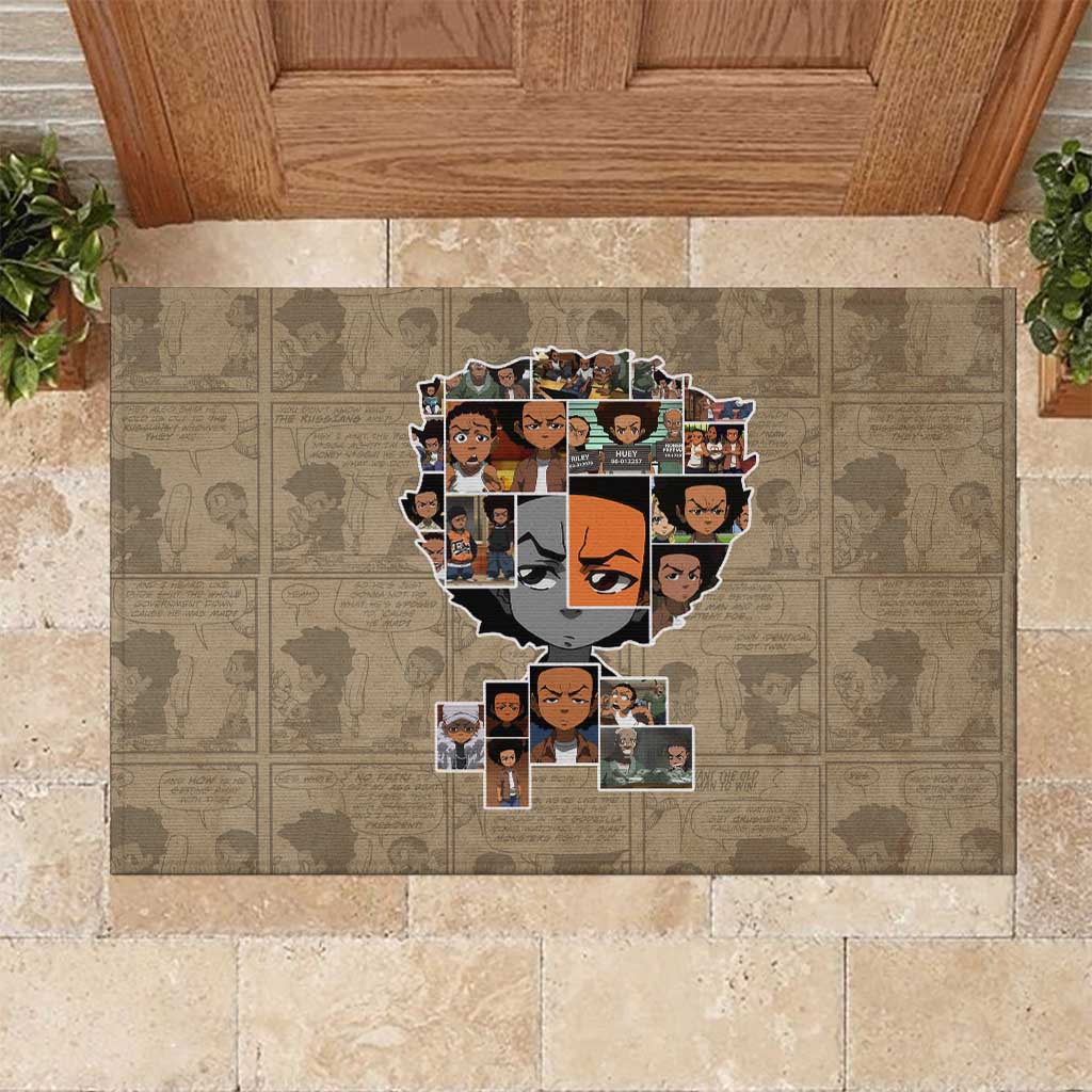 Honoring Huey Freeman - African American Rubber Doormat