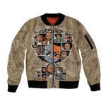 Honoring Huey Freeman - African American Sleeve Zip Bomber Jacket