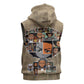 Honoring Huey Freeman - African American Sleeveless Zip Hoodie - African Pride