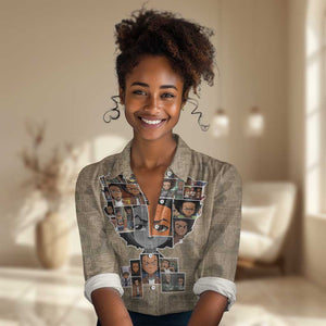 Honoring Huey Freeman - African American Women Casual Shirt DT02