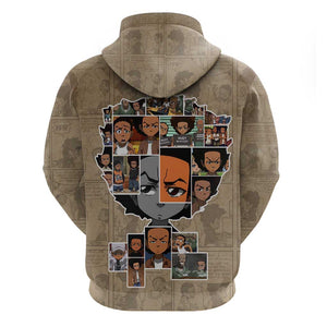 Honoring Huey Freeman - African American Zip Hoodie