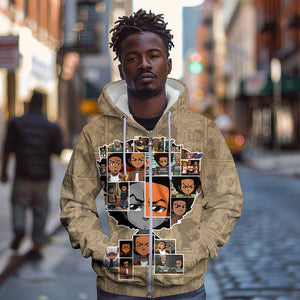 Honoring Huey Freeman - African American Zip Hoodie