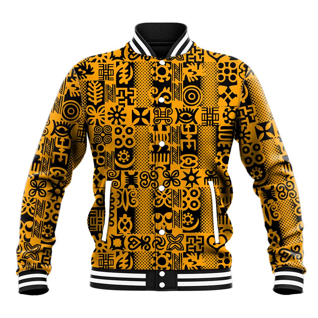 West African Yellow Art - Adinkra Culture Baseball Jacket DT02