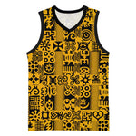 West African Yellow Art - Adinkra Culture Basketball Jersey DT02