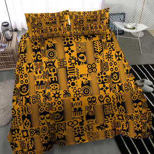 West African Yellow Art - Adinkra Culture Bedding Set