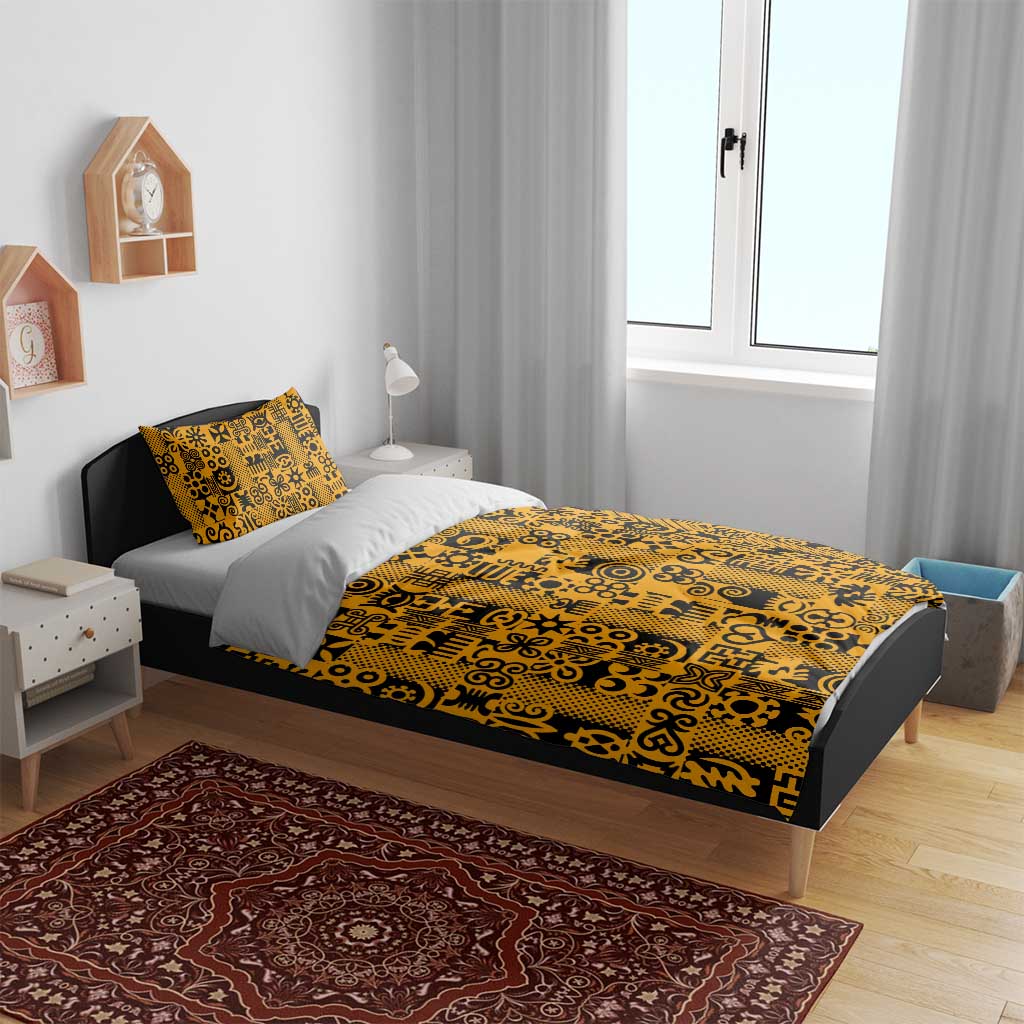 West African Yellow Art - Adinkra Culture Bedding Set