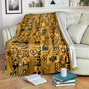 West African Yellow Art - Adinkra Culture Blanket