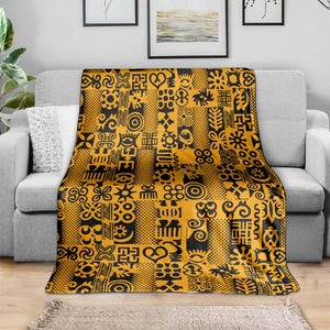 West African Yellow Art - Adinkra Culture Blanket