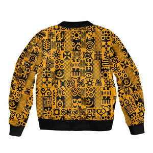 West African Yellow Art - Adinkra Culture Bomber Jacket