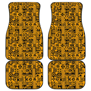 West African Yellow Art - Adinkra Culture Car Mats