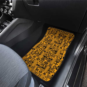 West African Yellow Art - Adinkra Culture Car Mats