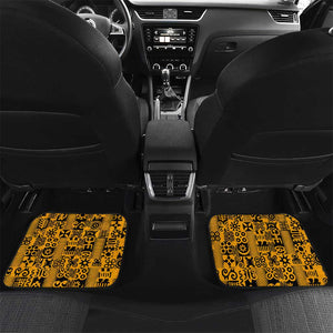 West African Yellow Art - Adinkra Culture Car Mats