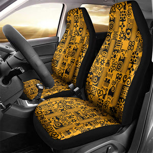 West African Yellow Art - Adinkra Culture Car Seat Cover