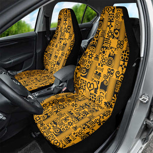 West African Yellow Art - Adinkra Culture Car Seat Cover