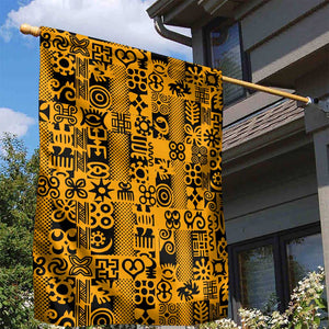 West African Yellow Art - Adinkra Culture Garden Flag