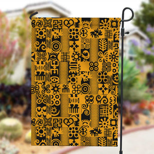 West African Yellow Art - Adinkra Culture Garden Flag