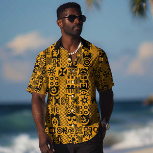 West African Yellow Art - Adinkra Culture Hawaiian Shirt