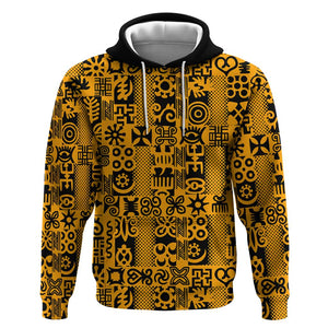 West African Yellow Art - Adinkra Culture Hoodie