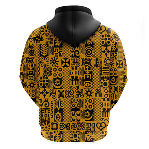 West African Yellow Art - Adinkra Culture Hoodie