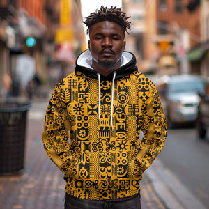 West African Yellow Art - Adinkra Culture Hoodie