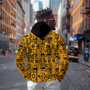 West African Yellow Art - Adinkra Culture Hoodie