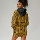 West African Yellow Art - Adinkra Culture Hoodie Dress