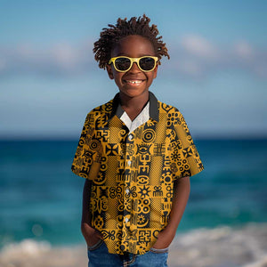 West African Yellow Art - Adinkra Culture Kid Hawaiian Shirt