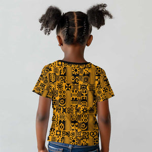 West African Yellow Art - Adinkra Culture Kid T shirt