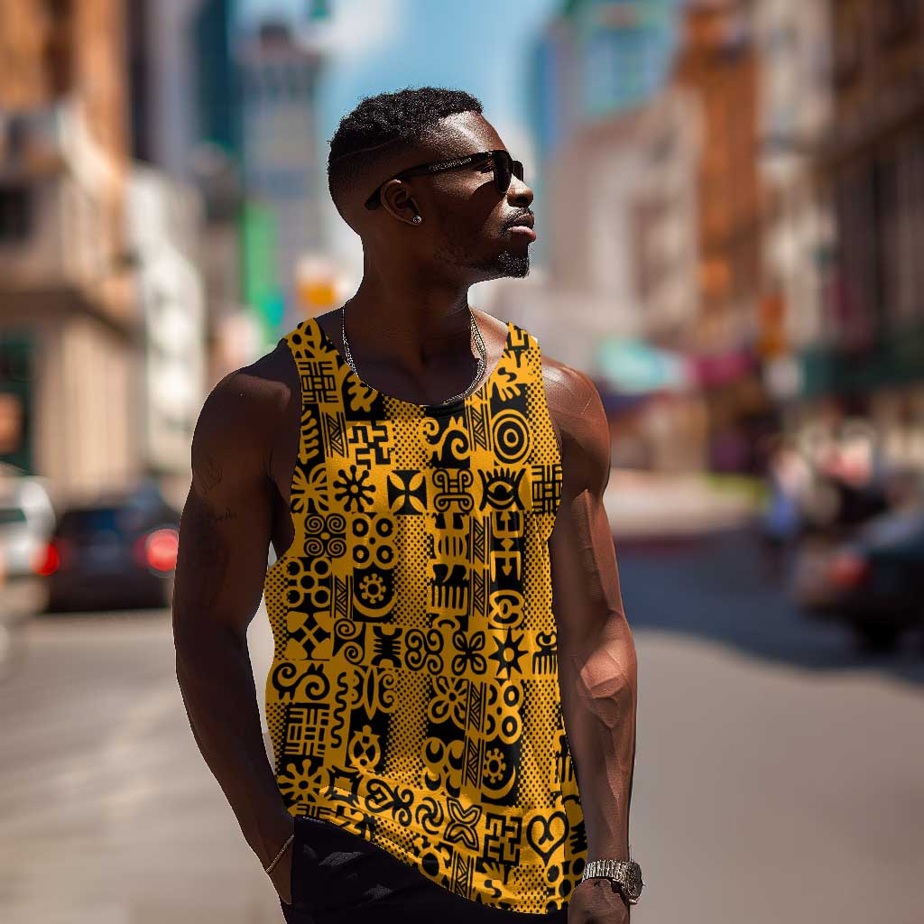 West African Yellow Art - Adinkra Culture Men Tank Top