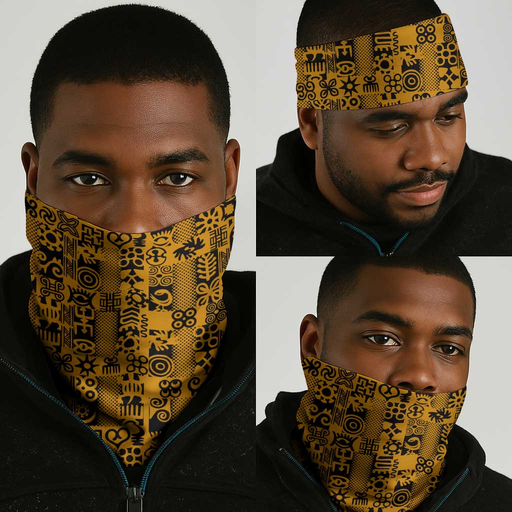 West African Yellow Art - Adinkra Culture Neck Gaiter DT02