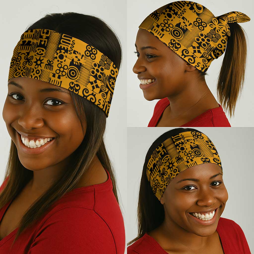 West African Yellow Art - Adinkra Culture Neck Gaiter DT02