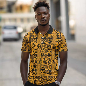 West African Yellow Art - Adinkra Culture Polo Shirt