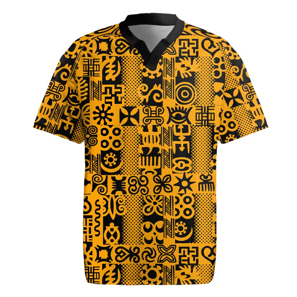 West African Yellow Art - Adinkra Culture Rugby Jersey