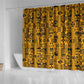 West African Yellow Art - Adinkra Culture Shower Curtain