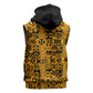 West African Yellow Art - Adinkra Culture Sleeveless Hoodie - African Pride
