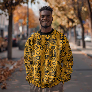 West African Yellow Art - Adinkra Culture Sweatshirt