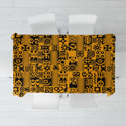 West African Yellow Art - Adinkra Culture Tablecloth