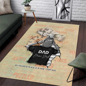 Gift for Dad - Personalized African Father and Son Area Rug