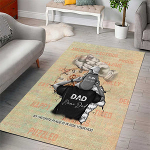 Gift for Dad - Personalized African Father and Son Area Rug