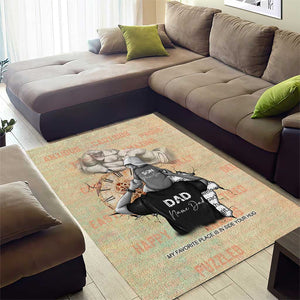 Gift for Dad - Personalized African Father and Son Area Rug